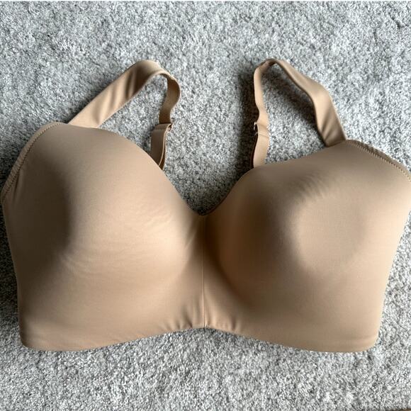 Lot of 2 Auden 40DDD Lightly Lined Wireless Black Beige Comfort Bra Great Shape - Picture 2 of 7